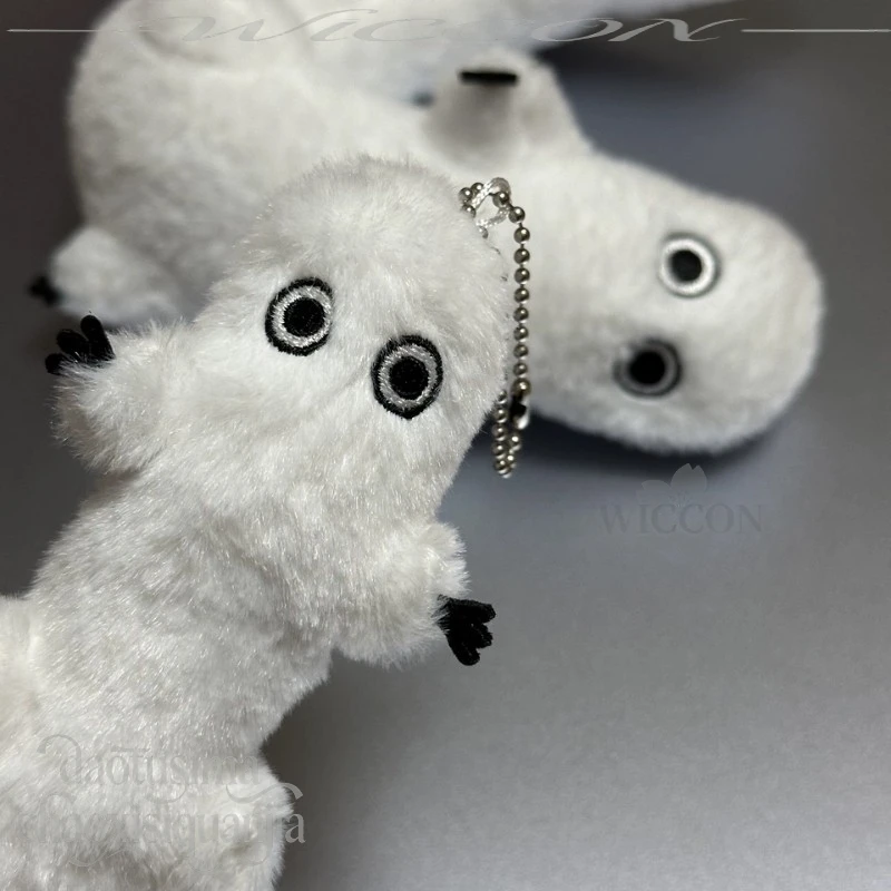 Фото Мягкая плюшевая подвеска-брелок Kawaii Skeleton Nunu с шляпой ведьмы, кукла-брелок из мягкого хлопка, идеальный подарок для фанатов аниме на Рождество №3