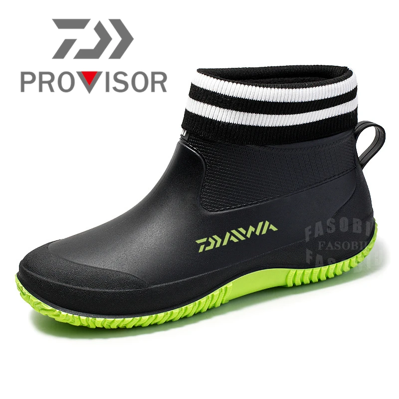 

Мужские зимние Нескользящие походные ботинки Daiwa, прочные непромокаемые сапоги для сада и работы, бархатная обувь для рыбалки