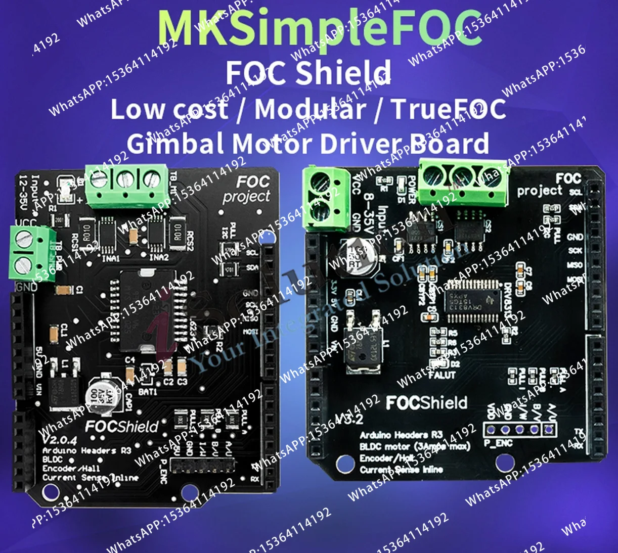 Фото Плата контроллера двигателя SimpleFOC Shield V2.0.4 V3.2 FOC BLDC для Arduino Servo №5