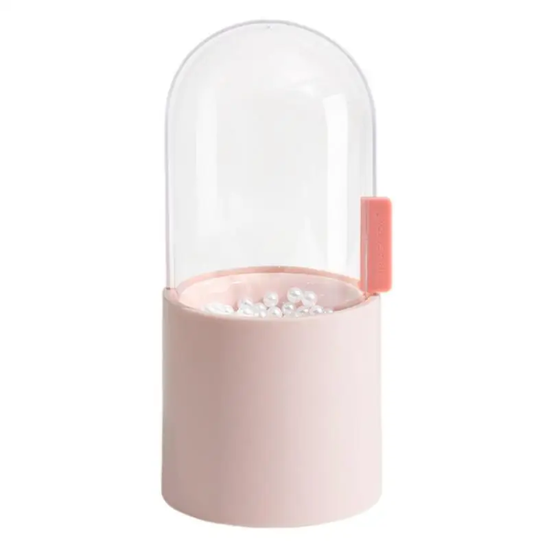 

Makeup Brush Holder With Pearls Brushes Storage Case With Sliding Cover Dustproof Cosmetic Display Case Makeup Storage Organizer