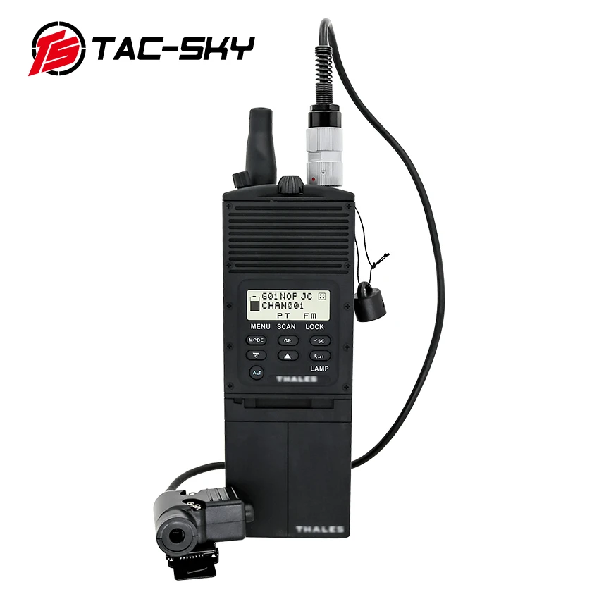 TS TAC-SKY PTT Adapter AN/PRC PTT 6 Pin U94 PTT + Tactical Walkie Talkie Model AN/PRC 148 Virtual Box