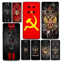 vintage ussr cccp flag phone case for huawei y6 y7 y9 2019 y5p y6p y8s y8p y9a y7a mate 10 20 40 pro rs soft silicone