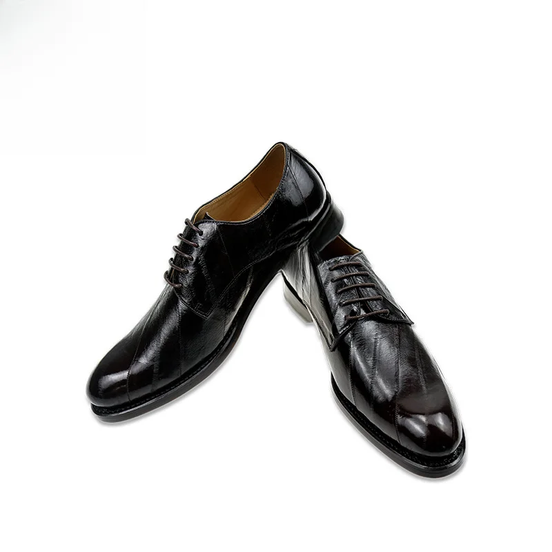 Новинка 2024 повседневные мужские топсайдеры из натуральной кожи с острым носком в