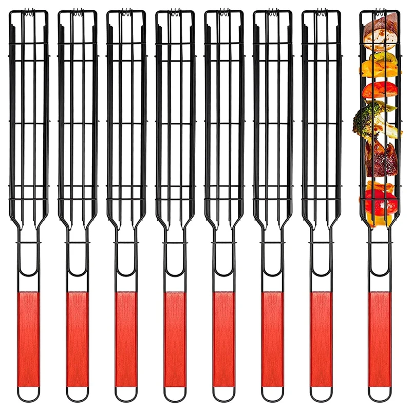 

8 шт., антипригарные корзины для гриля, из нержавеющей стали