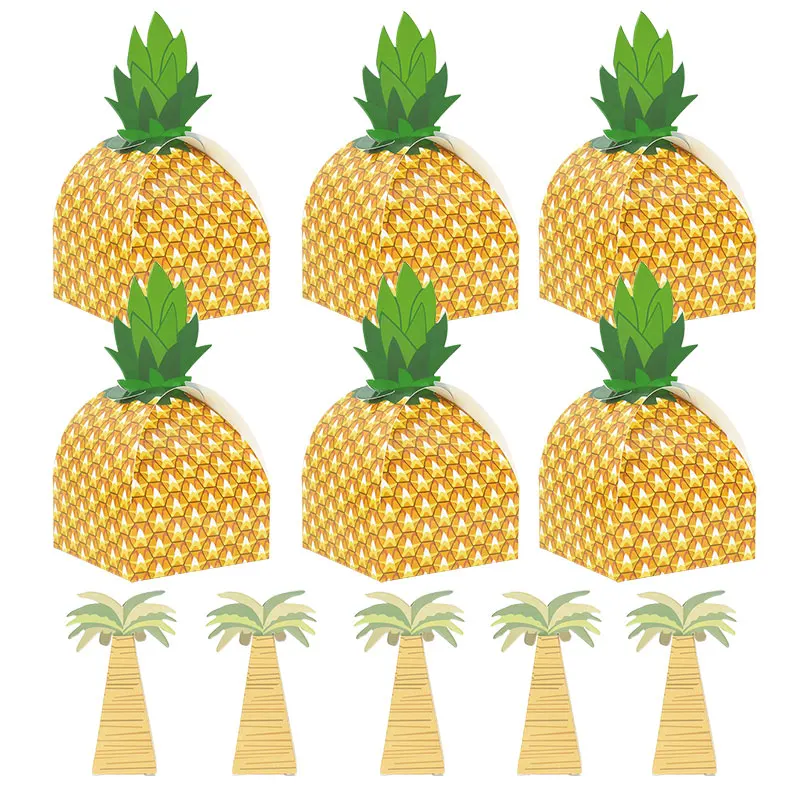 Es Diy Hawaii Paper Candy Bag Tree Palm Party Favor Gifts Summer Tropical Hawaiian Theme Party Decoration