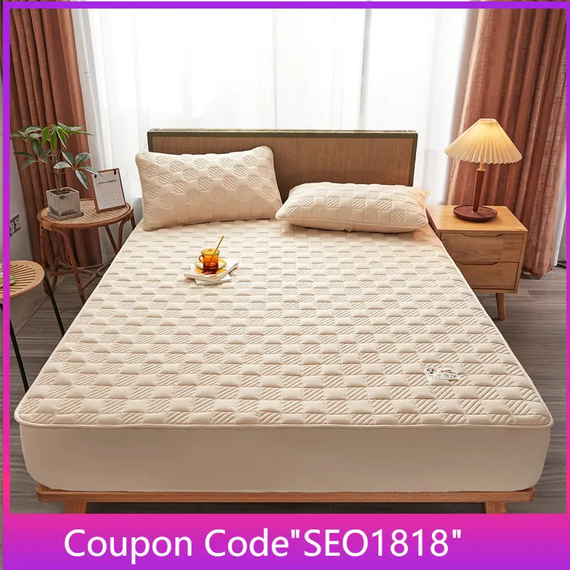 

Высококачественный стеганый наматрасник из соевого волокна, 100% хлопок, Королевский наматрасник для квилтинга на заказ, наволочка не входит...