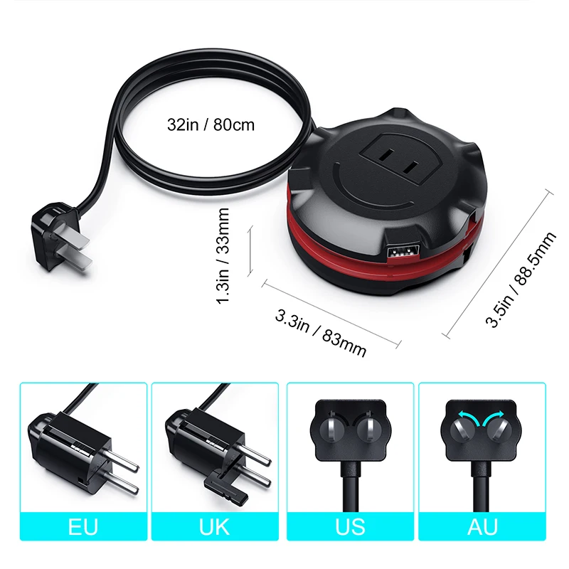 

Bingoelec Universal Travel Adapter All-in-one International World Travel AC Power Converter Plug Adaptor Socket EU UK US AU