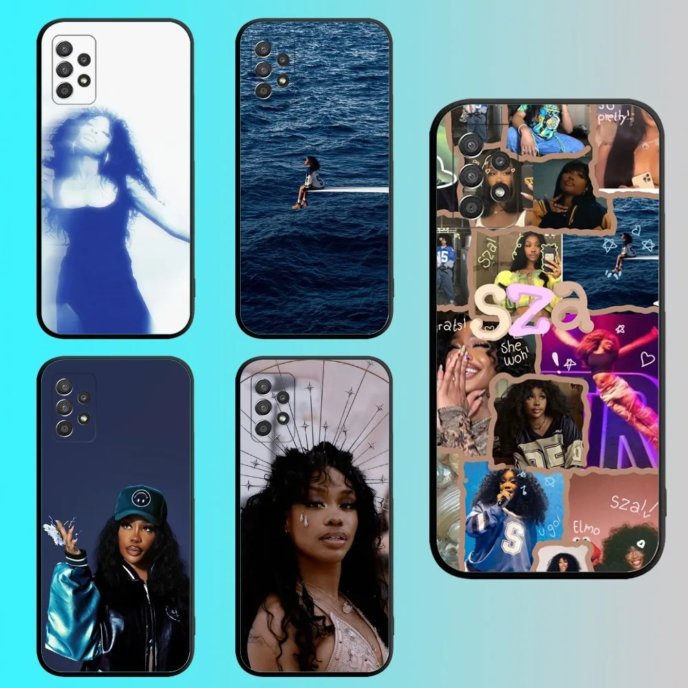 Чехол для телефона S-SZA RNB Singer Samsung S 25 24 21 22 23 30 20 Ultra Plus Fe Lite Note 10 9 5G черный мягкий