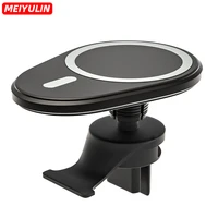 15w magnetic car wireless charger holder type c qi for iphone 12 13 pro max mini case fast charging adjustable car phone stand