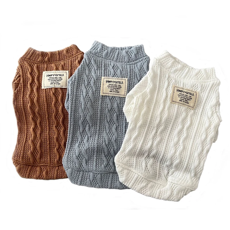 

Новинка 2022, зимний свитер для собак, теплый трикотажный джемпер для маленьких собак, кошек, чихуахуа, Йорк, французский цвет