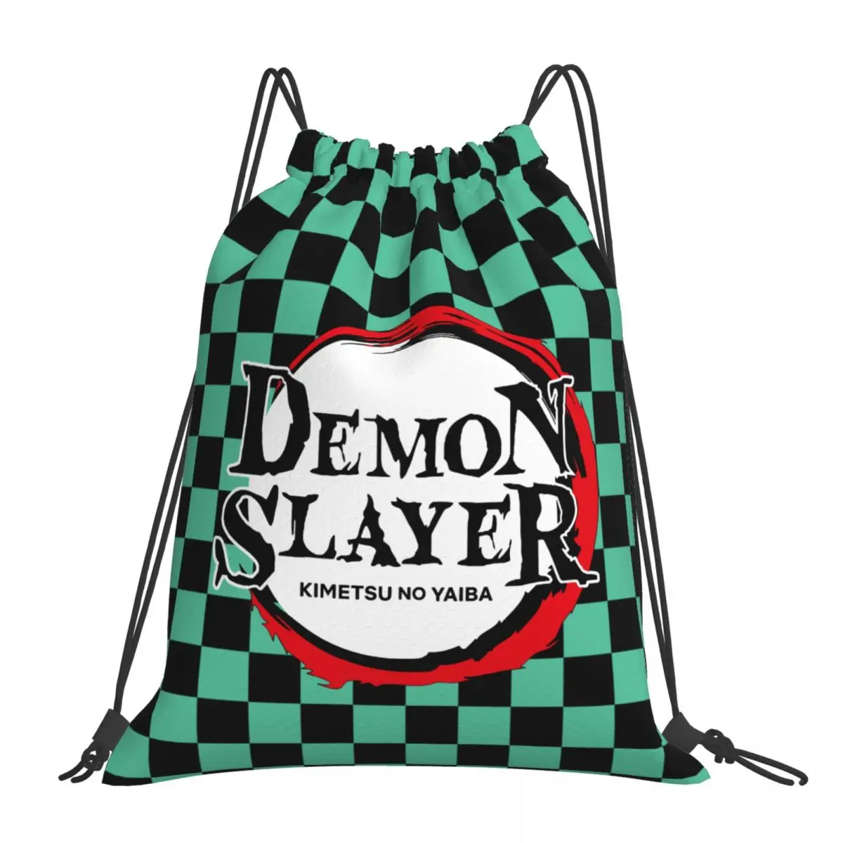 

Demon Slayer Drawstring Backpack Bag Gym Sport Sackpack Women Men String Cinch Yoga Lightweight Unisex knapsack