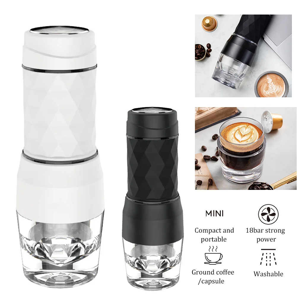 

Mini Espresso Coffee Machine Portable Coffee Maker Hourglass American Manual Handheld Espresso Coffee Maker For Home Travel