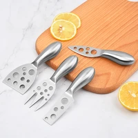 hollow cheese cream knife set stainless steel cheese knife set 4 piece baking butter knife pizza knife in stock