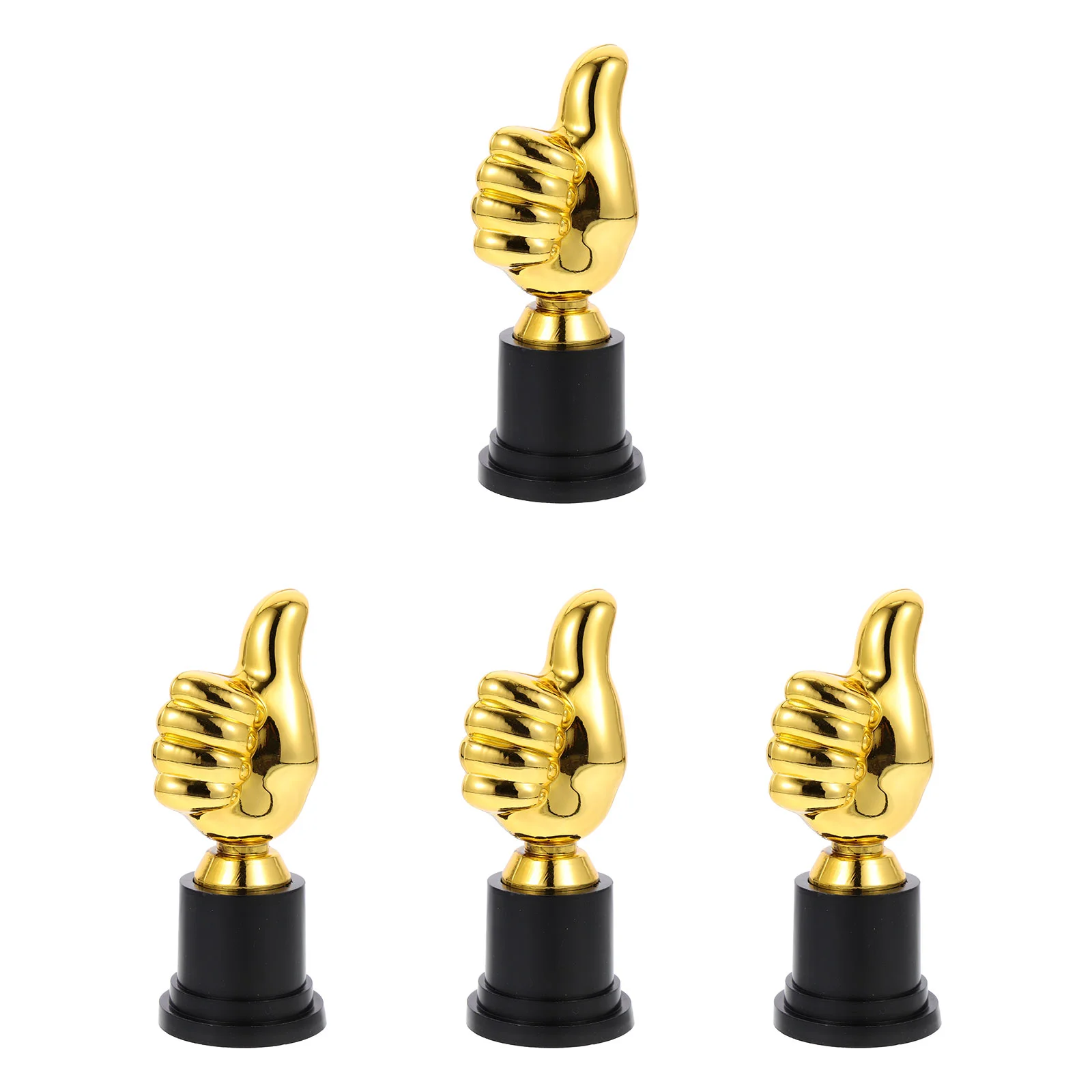 

4 Pcs Kids Awesome Trophy Competition Baseball Decor Encouragement Soccer Gifts Thumb Model Gold Awards