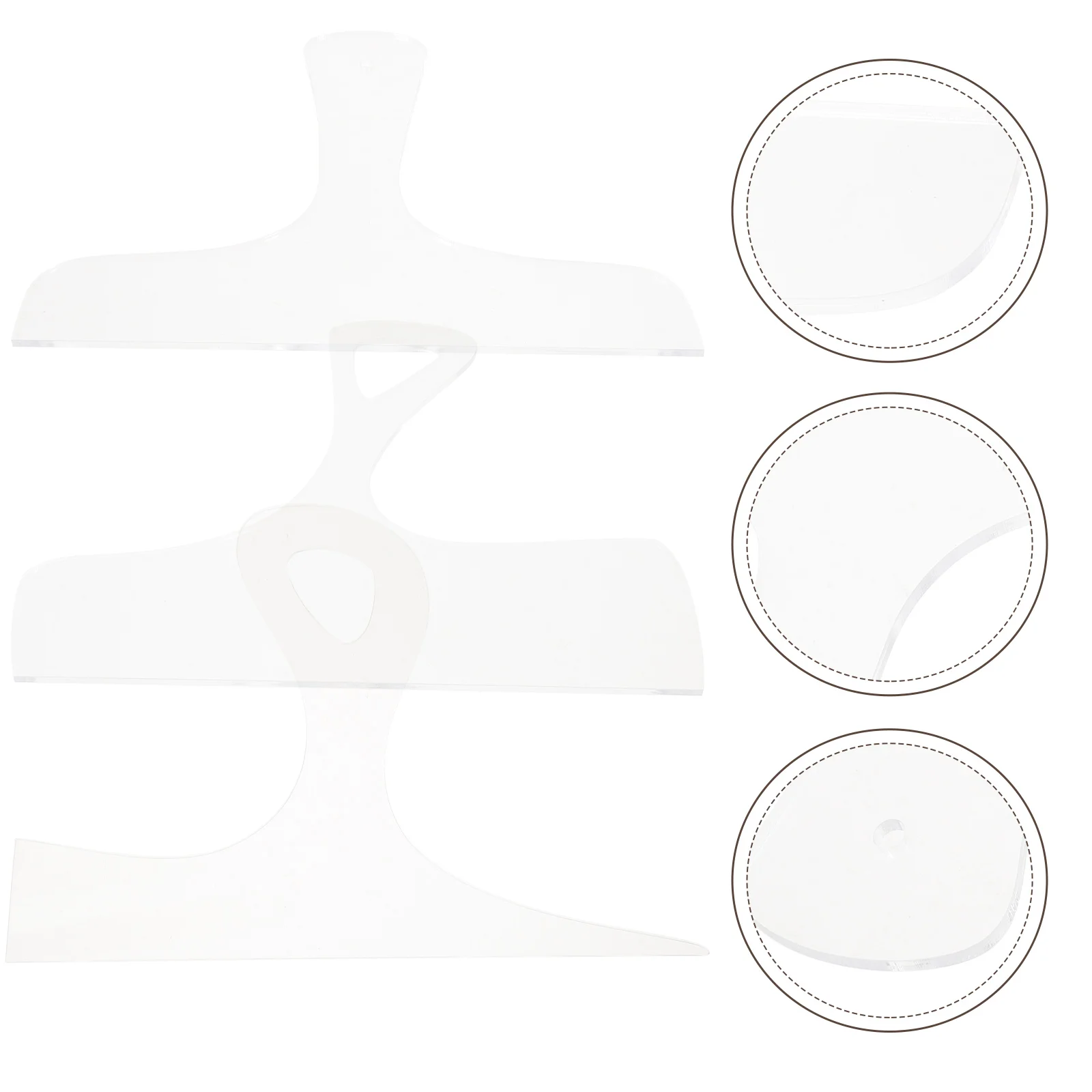 

3pcs Tablet Kit Acrylic Charcuterie Handles Handle Cutting Templates for Charcuterie Restaurant Kitchen