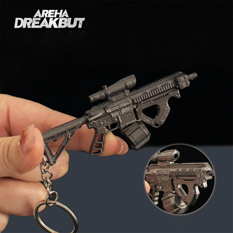 9 см Arena Breakout Gun брелки мини FH416 штурмовой маленький пистолет модель брелок из