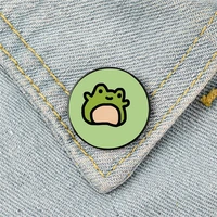 frogs doodle printed pin custom funny brooches shirt lapel bag cute badge cartoon cute jewelry gift for lover girl friends