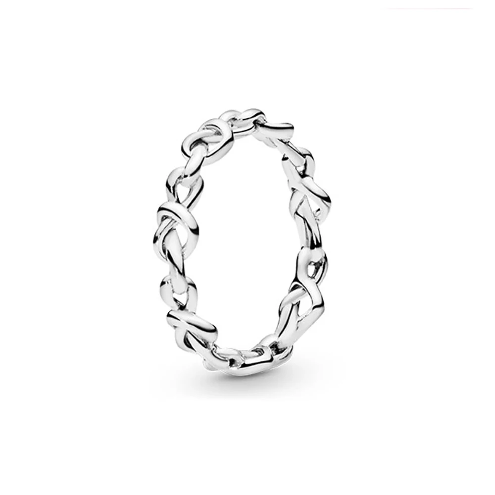 

2020 new arrive Interwoven silvering Ring with zircon Ring Simple Personality Fashion ring gifts