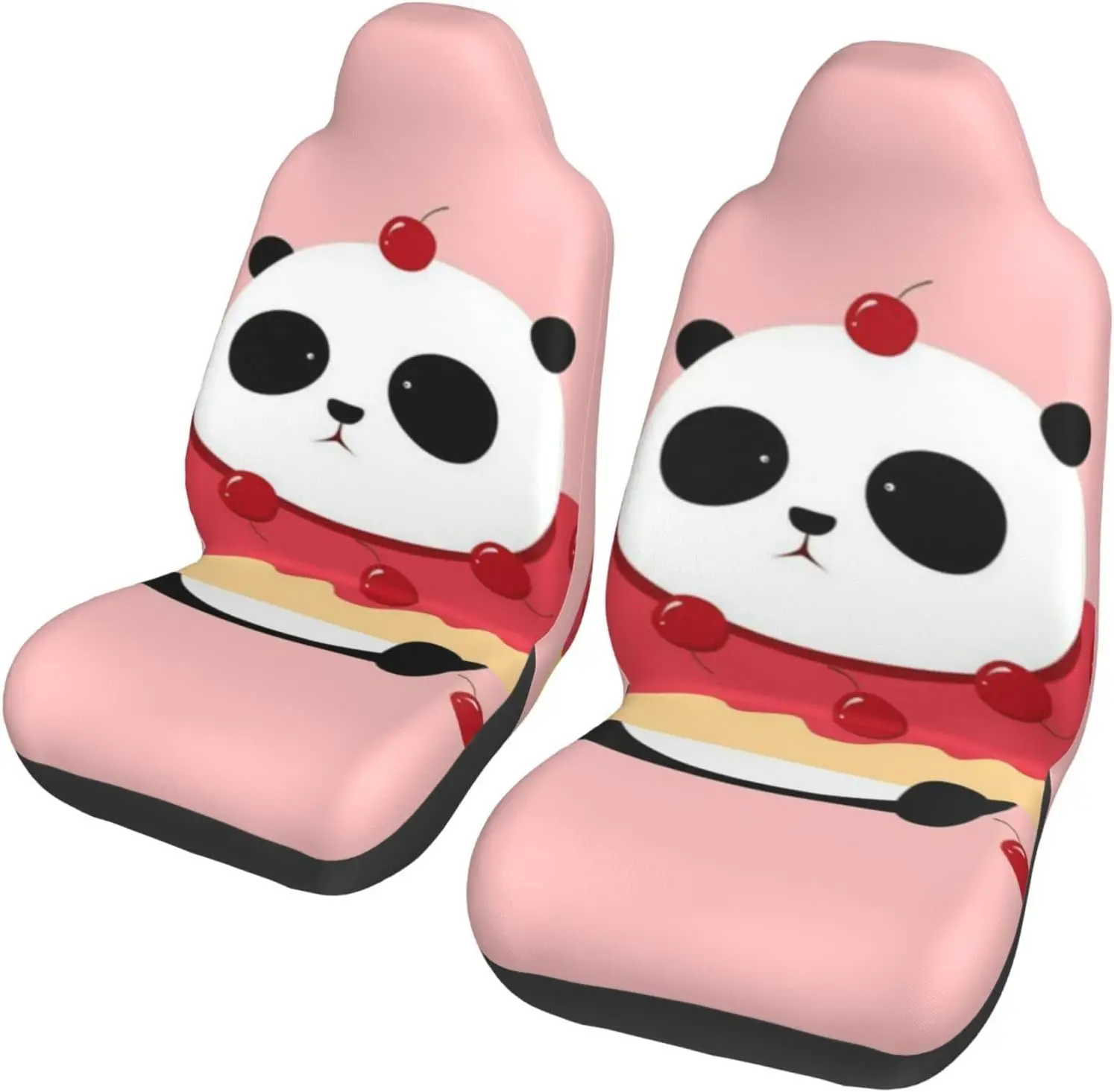 

Panda Cake Car Seat Covers Set of 2 Soft Women Cars Seat Protector for Auto Sedan SUV Truck Auto Accessories Car Seat Cover Set