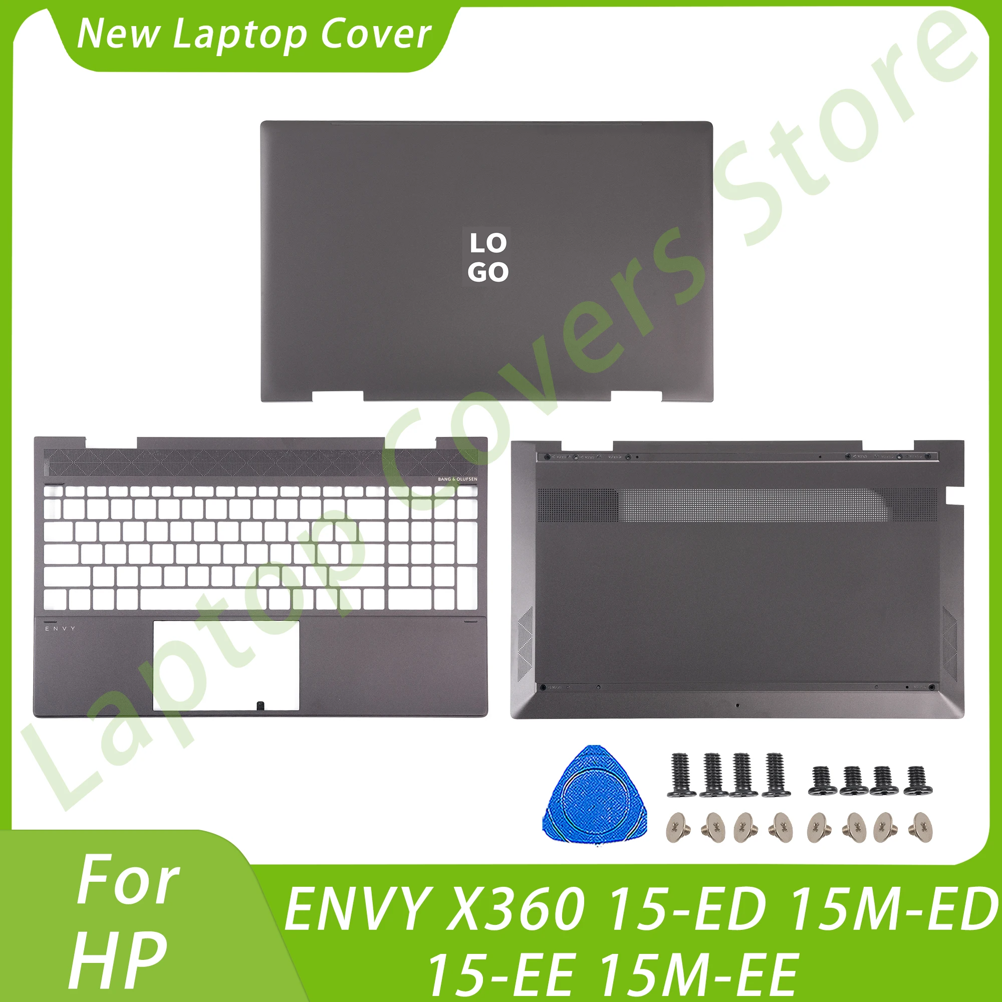 

Laptop Parts For HP ENVY X360 15-ED 15M-ED 15-EE 15M-EE Brown New LCD Back Cover Front Bezel Palmrest Bottom Hinges Replace