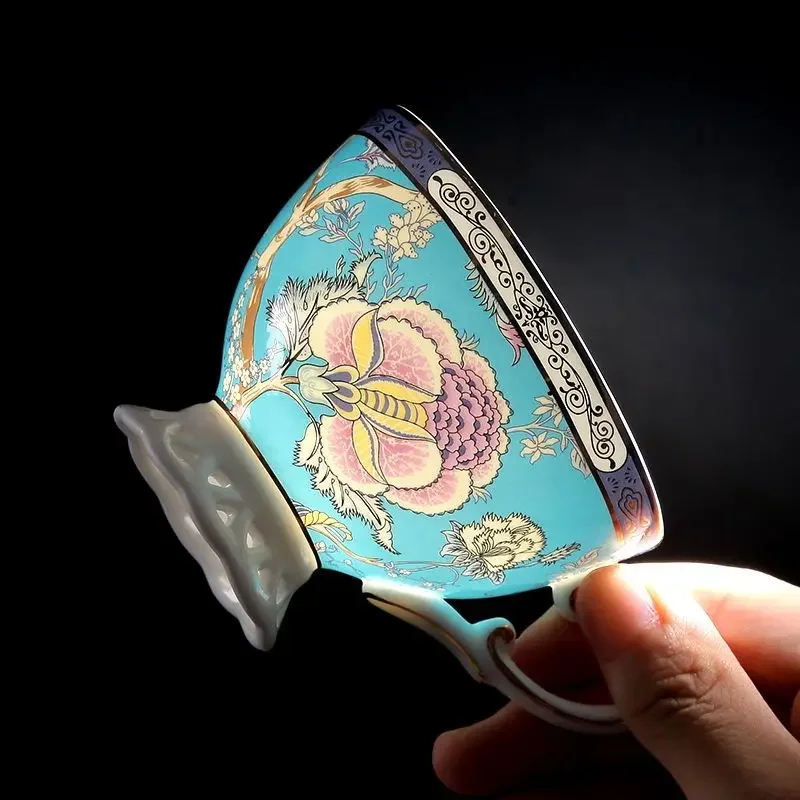 Набор для послеобеденного чая в европейском стиле чашка с цветами и фруктами