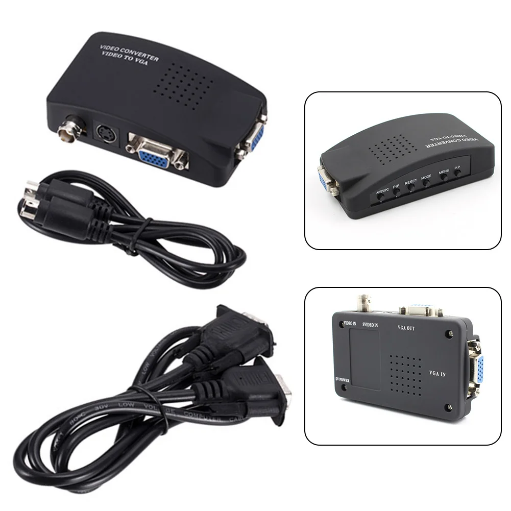 

VGA S-Video BNC To VGA Converter With Extra 6 Accessories S-Video To VGA From 800X600 To 1920X1200 VGA Resolution Output