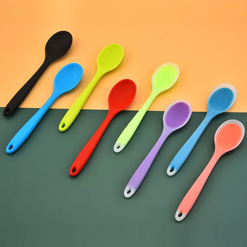 

Kitchen Silicone Spoon Heat Resistant Easy To Clean Non-stick Rice Spoons High Temperature Spoon Tableware Utensil Kitchen Tool