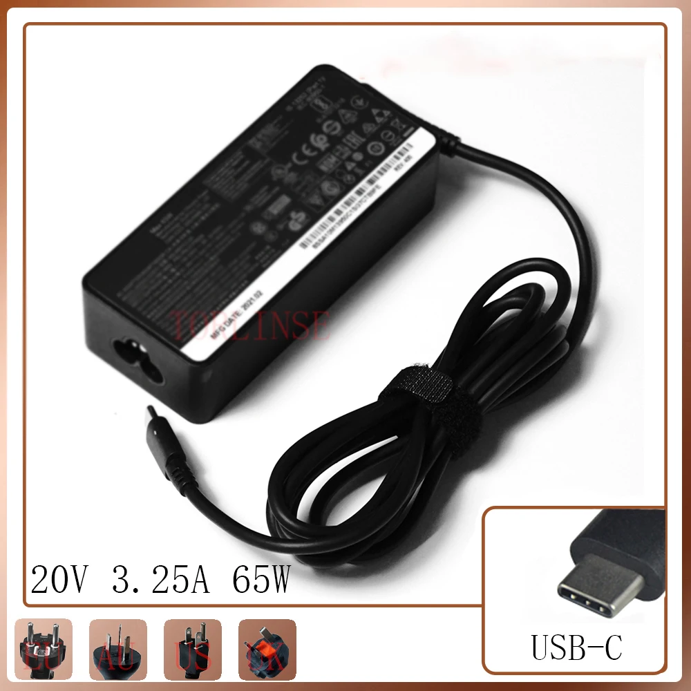 Зарядное устройство для ноутбука Lenovo Thinkpad X1 carbon Yoga X270 X280 T580 P51 P52s E480 E470 S2 20 в 3 25 А 65