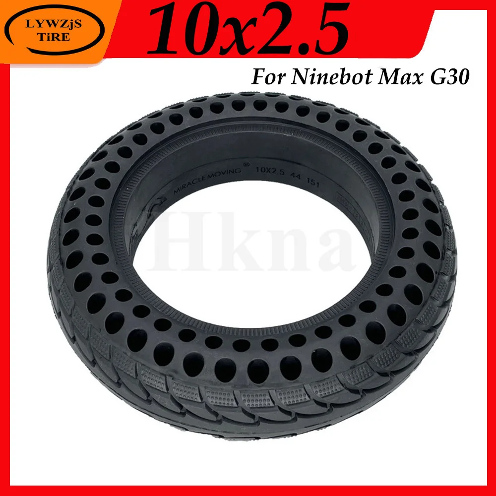 

High Quality 10x2.5 Double Honeycomb Solid Tire 10x2.5-6.5 Thickened Tyre for Ninebot Max G30 Electric Scooter Parts