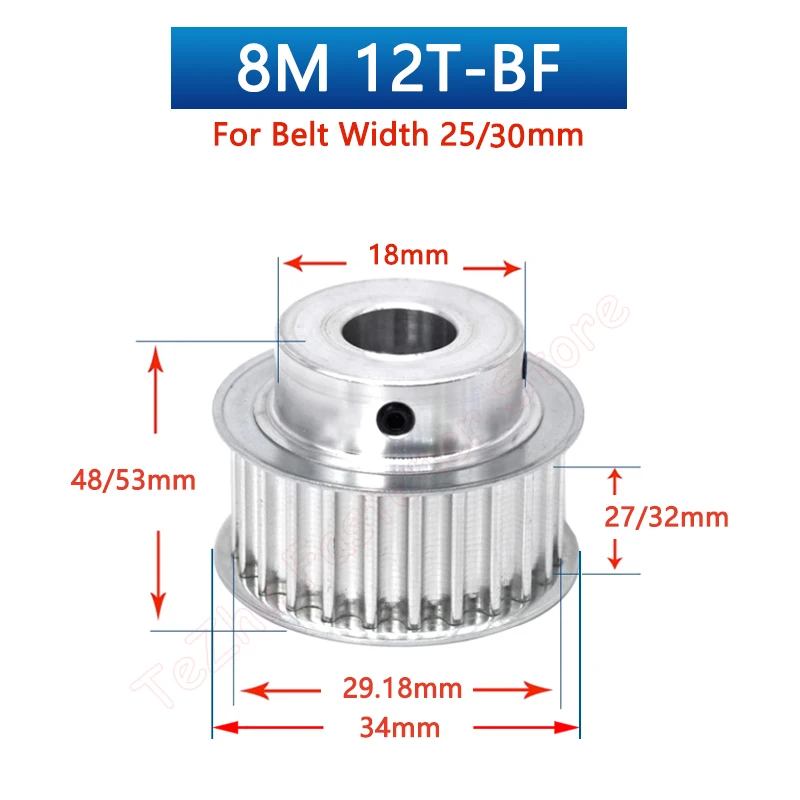 1 шт. зубчатый шкив 12 т-18 т 8 м 14 15 16 18 зубьев HTD8M синхронный отверстие 8/10/12/14/15/17/19/20 мм