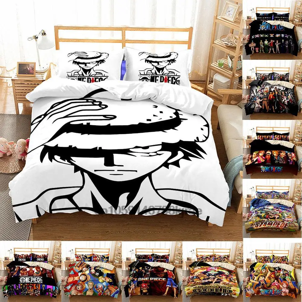 

One Piece 3D Duvet Cover Luffy Zoro Nami Sanji Bedding Sets King Queen full Twin Size Children Home Textiles Quilt Cover