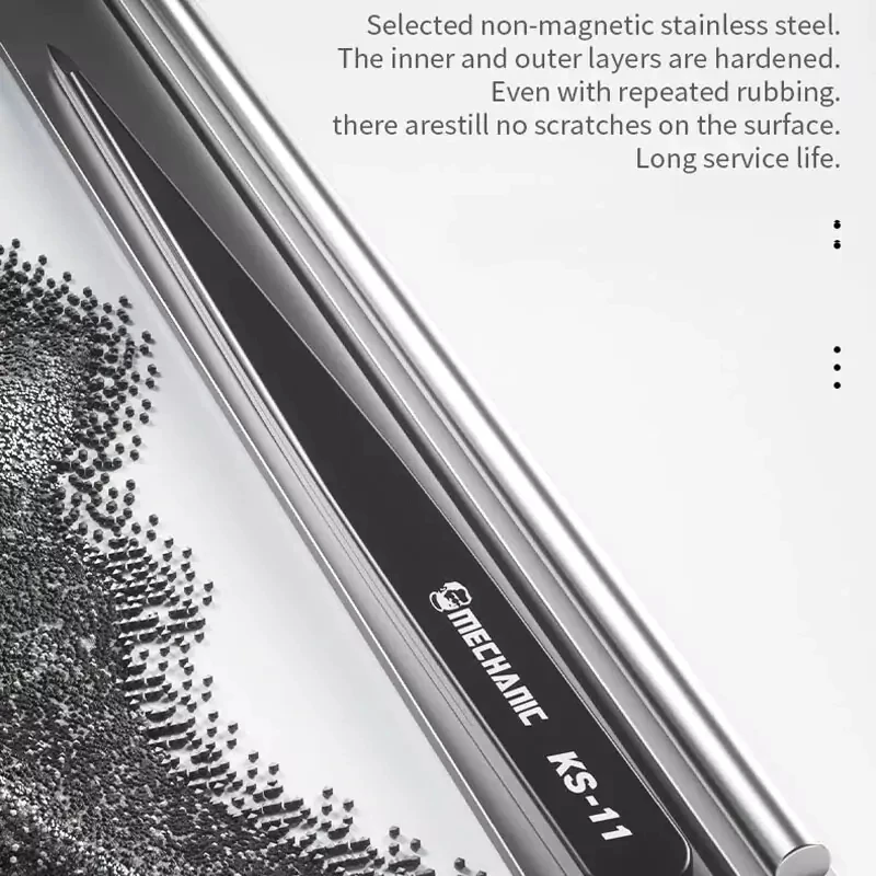 MECHANIC KS-11 ручная полированная перемычка немагнитный пинцет 0 008 мм наконечник