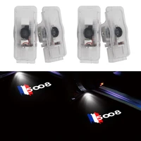 2pieces car door led welcome light for peugeot 5008 shadow lamp logo laser projector ghost light accessories