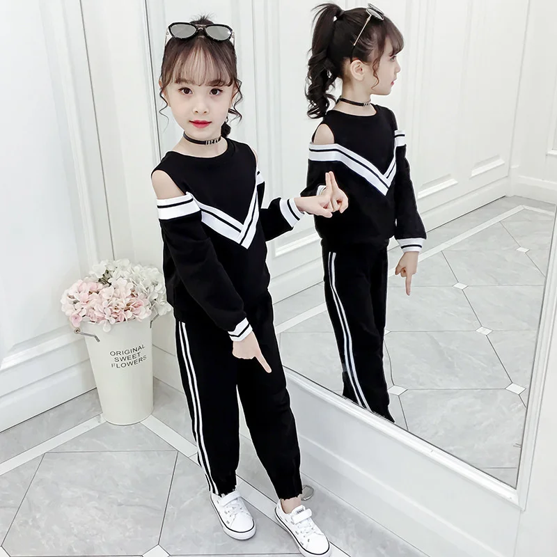 

Girls Suit Sweatshirts +Pants Cotton 2Pcs/Sets 2022 Lovely Spring Autumn Thicken Sport Suits Sets Uniforms Kid Baby Children Clo