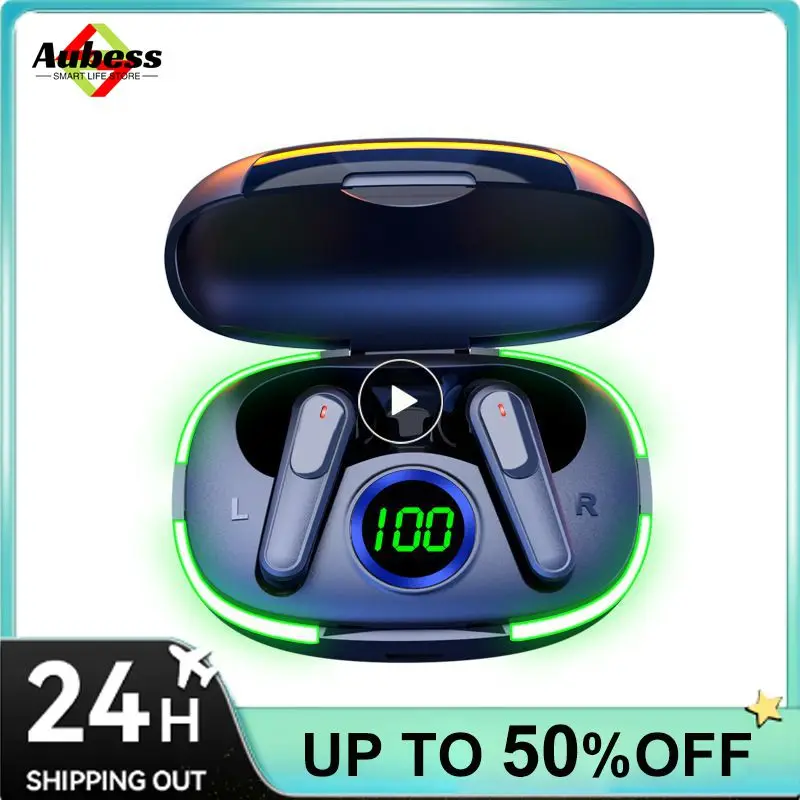 

Tws 80 Led Display Earphones Semi-in-ear Tws Wireless Headset Touch Control With Charging Box Earphones Convenient