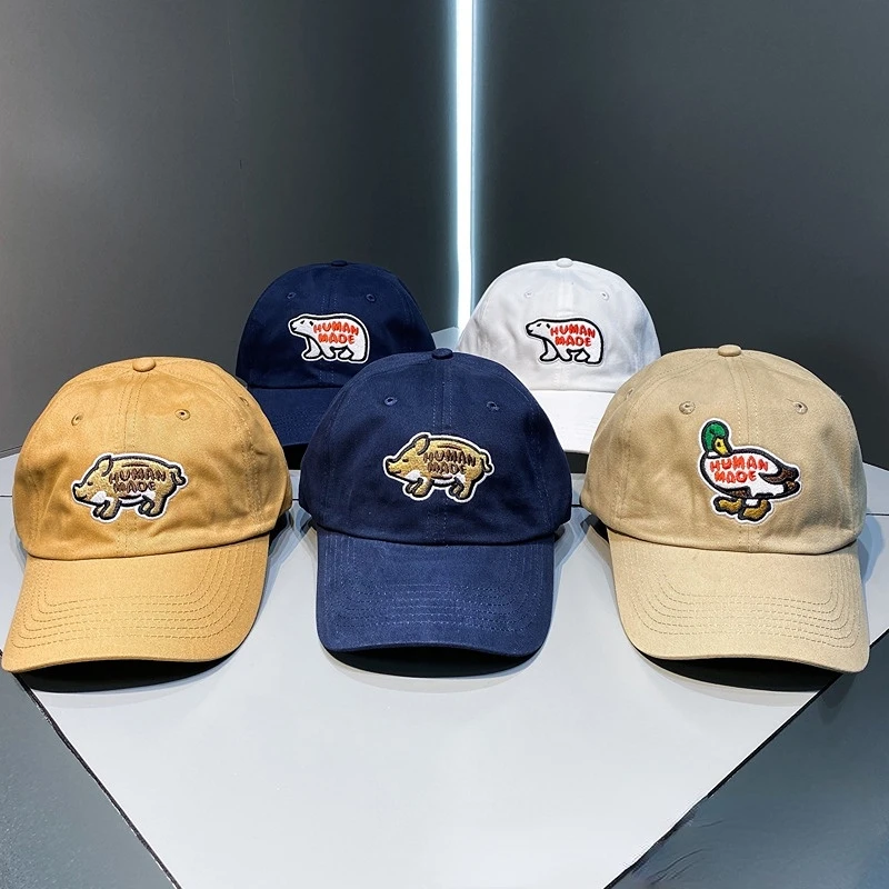 

New Human Made Duck Baseball Cap Men Women Fashion Embroidered Logo Human Made Caps Inside Label Adjustable Buckle Hats