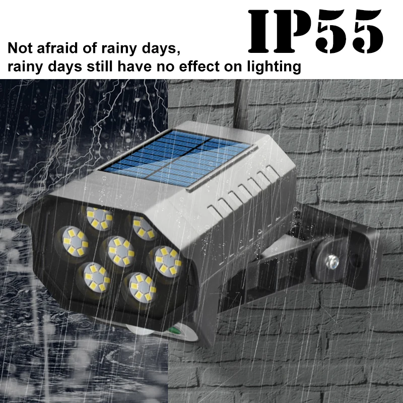 Уличная лампа на солнечной батарее наружная поддельная камера