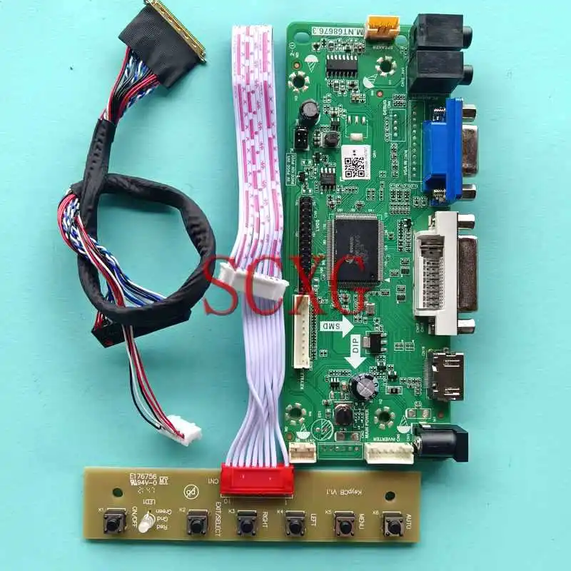 

Плата контроллера экрана ноутбука, совместимая с LVDS 40-Pin 15,6 ", VGA DVI 1366*768