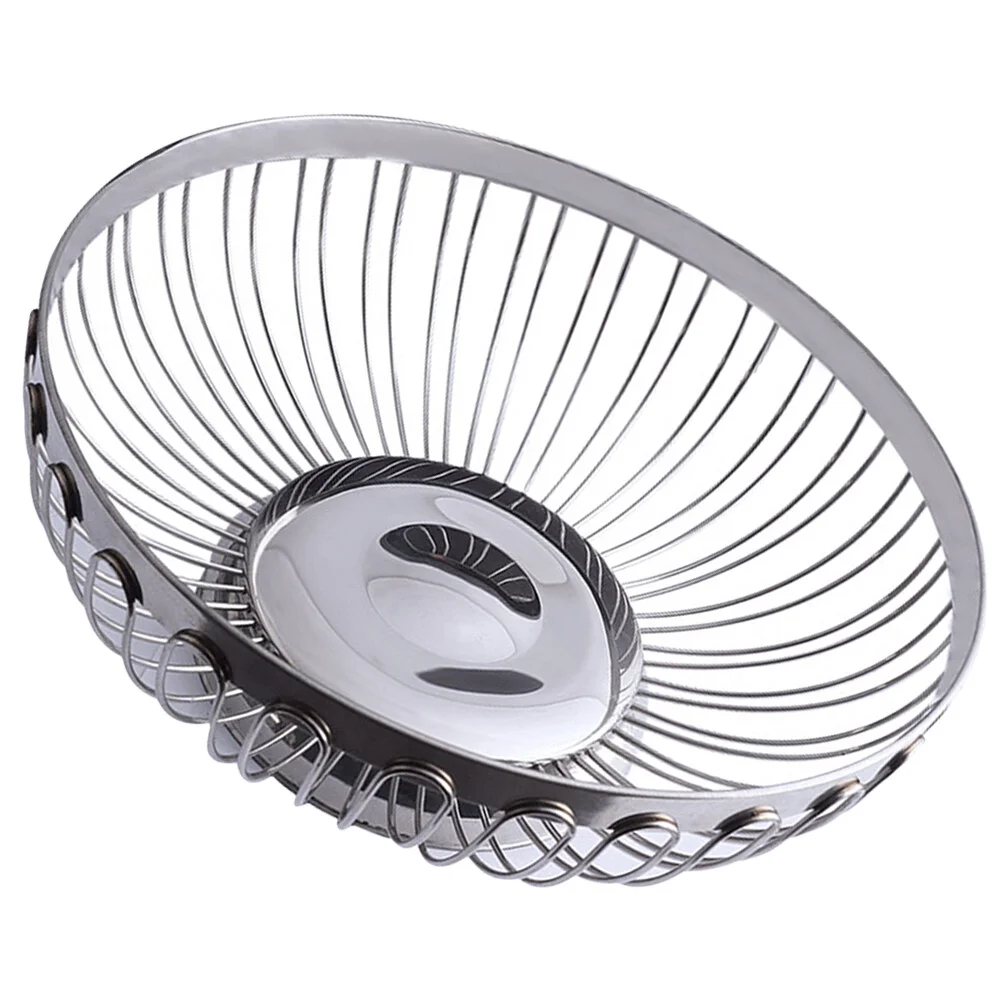 

Storage Tray Stainless Steel Bread Basket Kitchen Baskets Countertop Metal Bowls Food Egg Wire