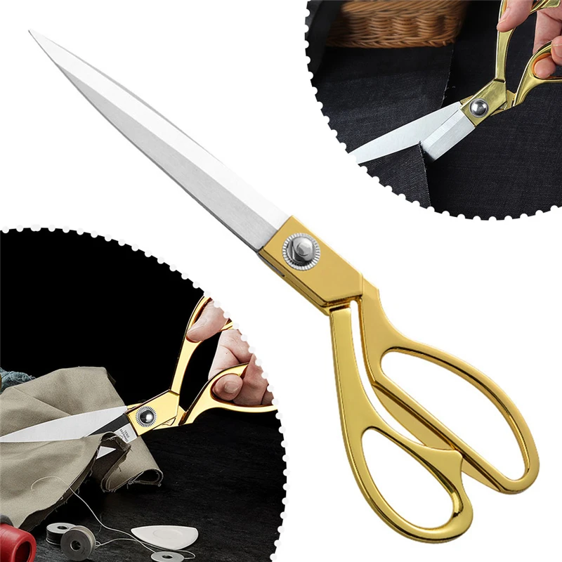 

High Quality Stainless Steel Professional 10.5" Tailor Scissors Vintage Fabric Leather Cutter Craft Scissors Sewing Accessories
