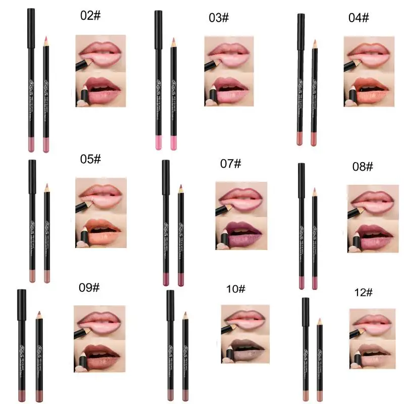 

1pc Professional Multi-functional Lipliner Pencil Long Lasting Waterproof Lip Eye Brow Cosmetic Makeup Colorful Lip Liner Pens