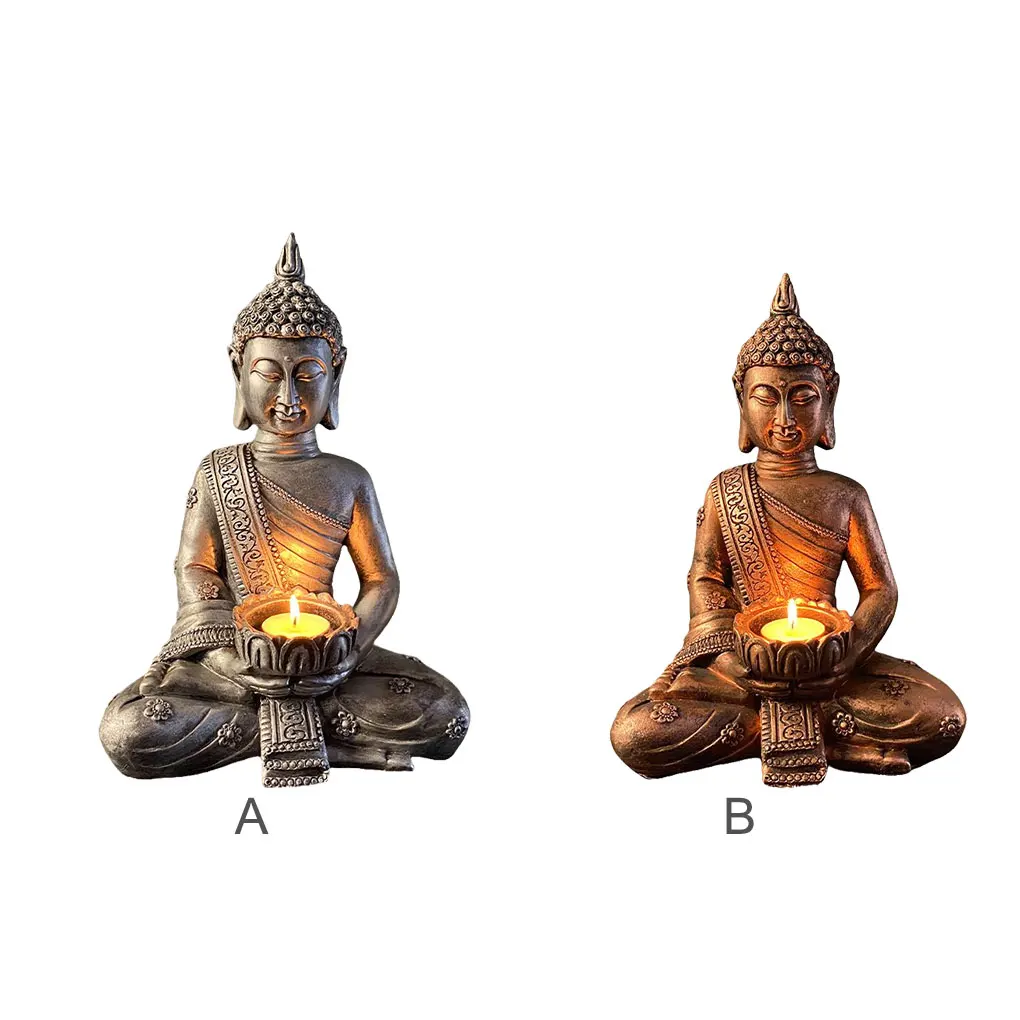 

Фигурка Будды, изысканное украшение для буддизма, домашний подсвечник, статуя, поделки, украшения, религиозный Декор