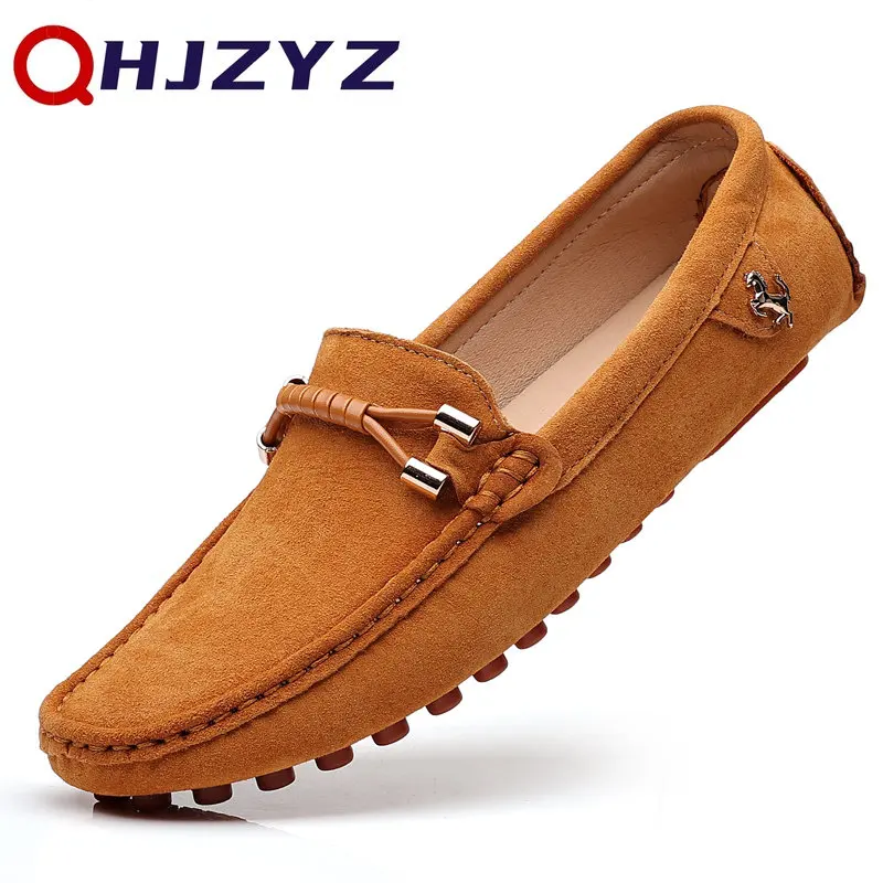 

Genuine Leather Loafers Men Casual Fashion Suede Man Comfort Soft Moccasins Slip On Driving Shoes For Men Size 48 Mocassin Homme