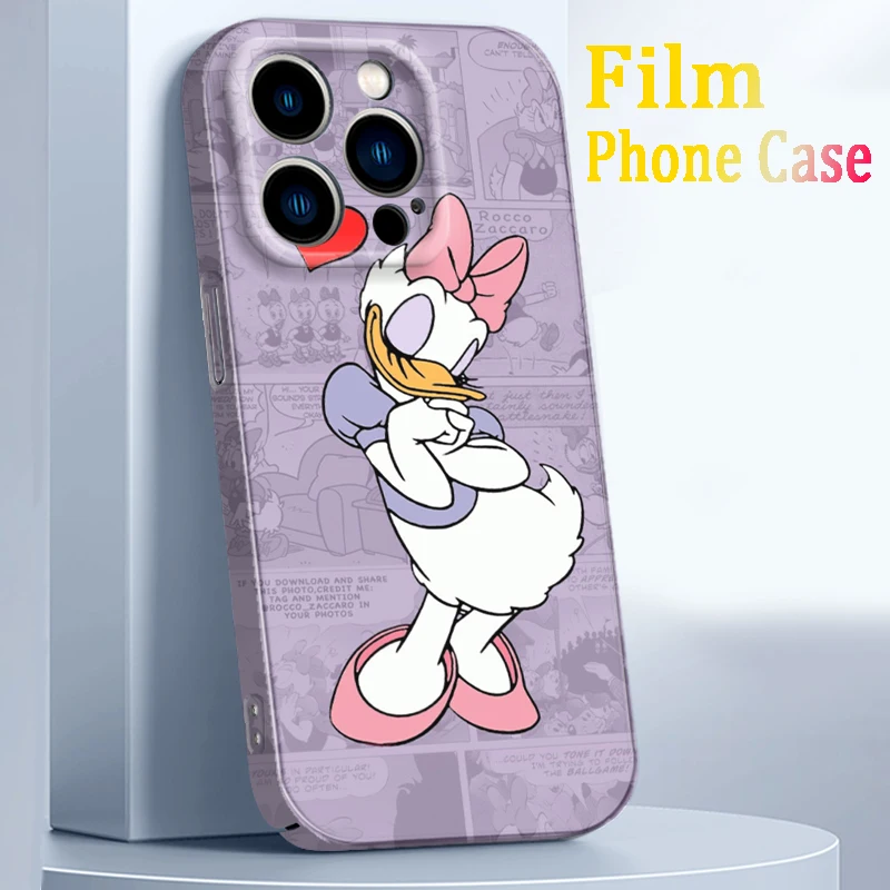 

Disney Cute Donald Duck Phone Case For Apple iPhone 14 13 12 Mini 11 XS Pro Max X XR 8 7 Plus SE Feilin Film Hard Cover
