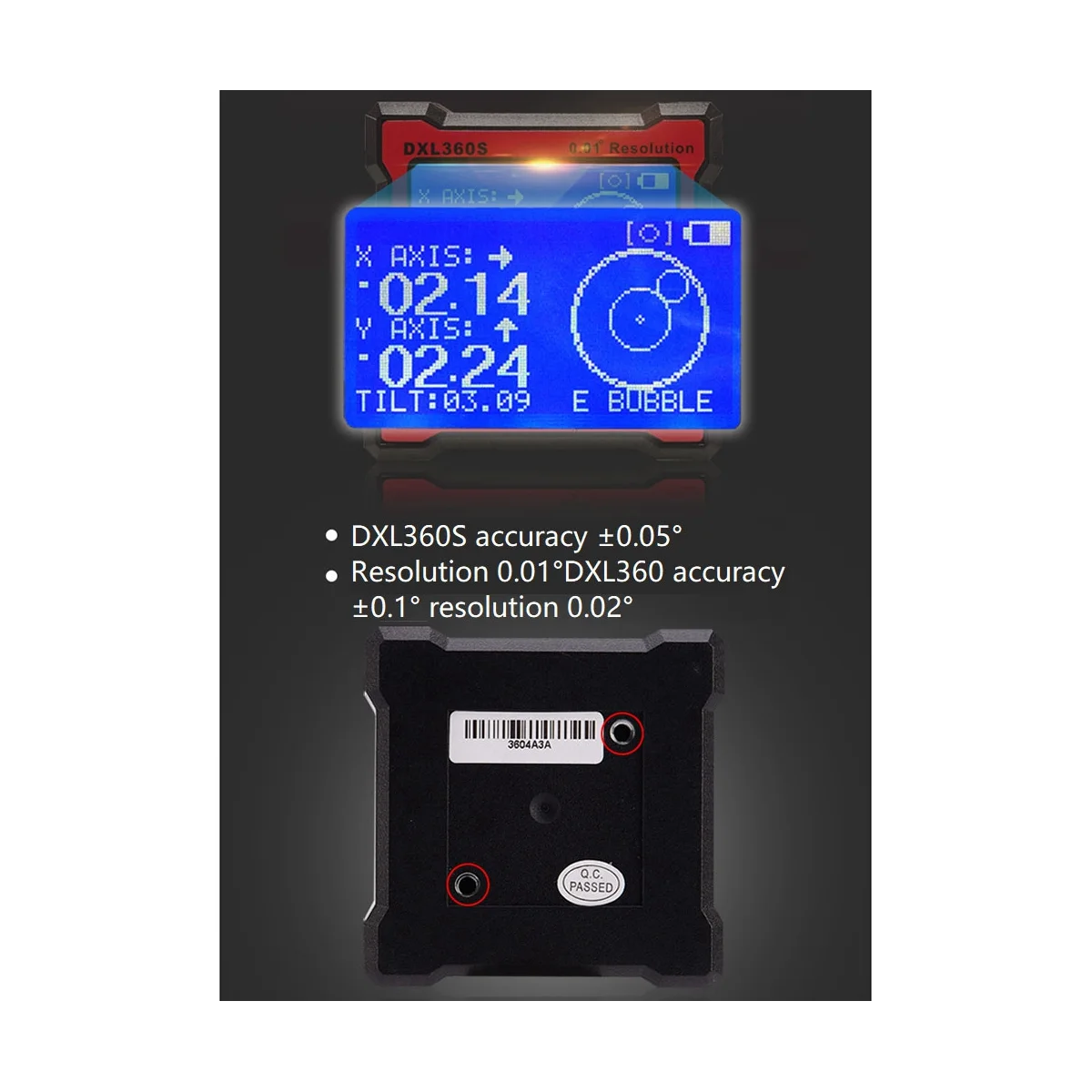 Двухосевой угловой транспортир DXL360S двухосевой датчик уровня диагностический