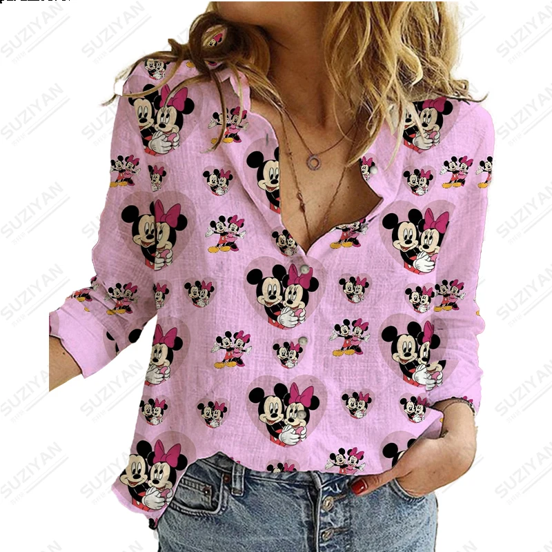 

Новинка 2023, приталенная женская рубашка с пуговицами и длинным рукавом, с отложным воротником