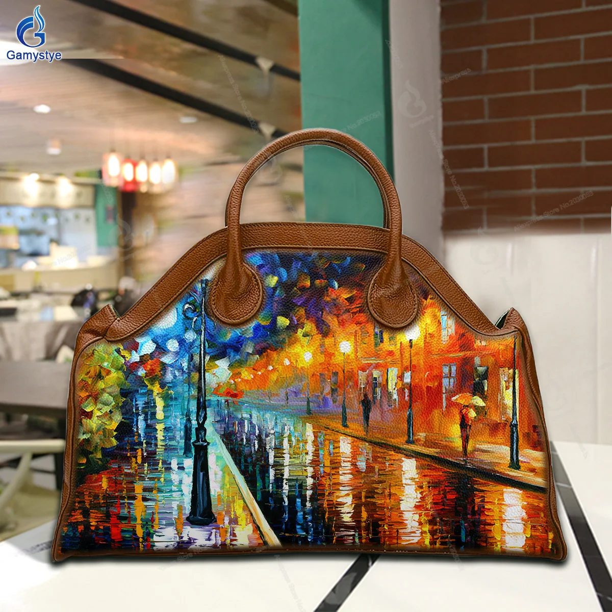 Оригинальная брендовая женская сумка для покупок сумки городская ночная сцена