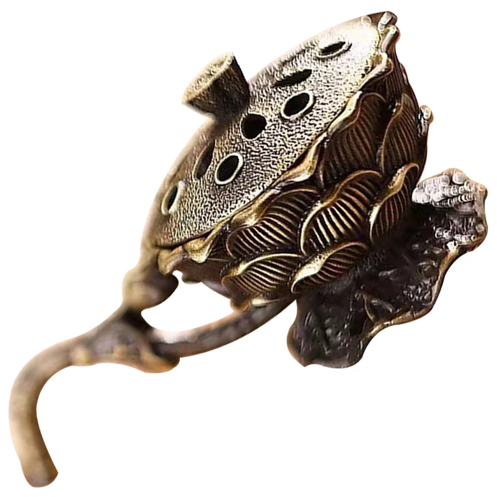 

Burner Holder Lotus Censer Ceramic Inserted Pot Diffuser Aroma Catcher Bowl Cone Tray Copper Ash Asian Desktop Hand Mini Flower