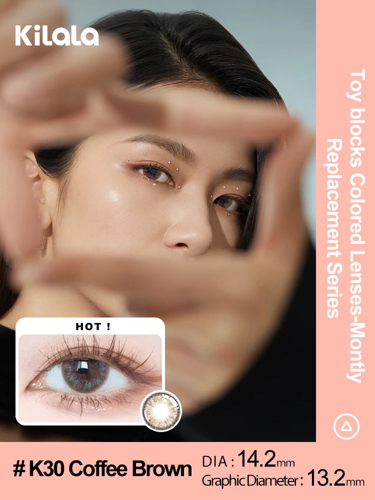 KILALA Natural Color Contact Lenses Monthly Lens Daily Use Lenses for Vision Diopter Correction With Degree0 to -10 1 Pair/2PCS