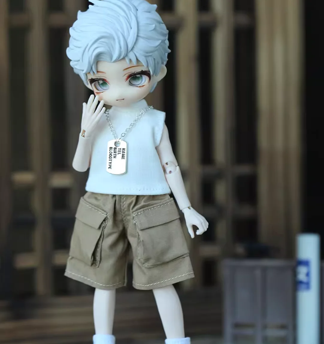 Фото Одежда для BJD Snail 1/12 Big12 Points: Повседневный однотонный жилет без рукавов в американском уличном спортивном стиле, модель Ashi 3.0 Beiming. В наличии. №2
